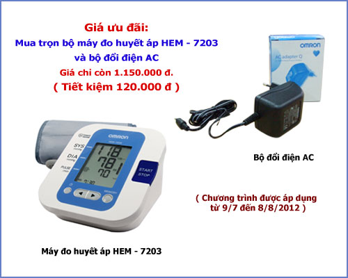 Khuyến mại khi mua máy đo huyết áp HEM - 7203 1