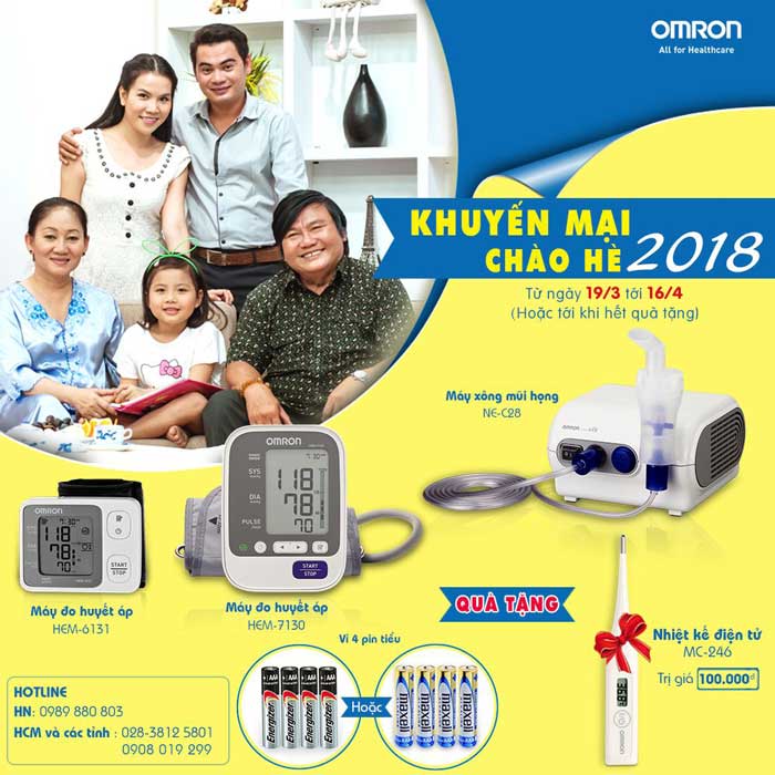 Omron Healthcare tưng bừng khuyến mại chào hè 2018 1