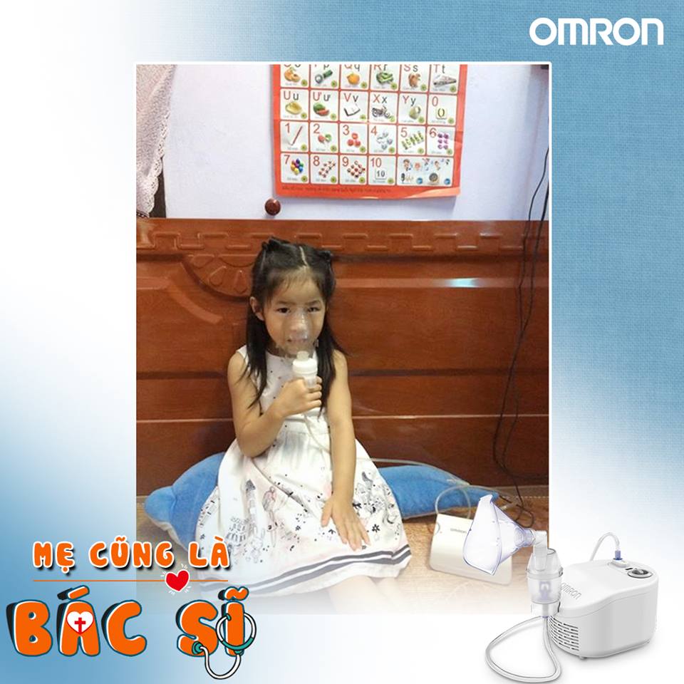 Mẹ Lê Hương Giang nói về việc sử dụng máy xông khí dung Omron NE-C801 cho bé 1