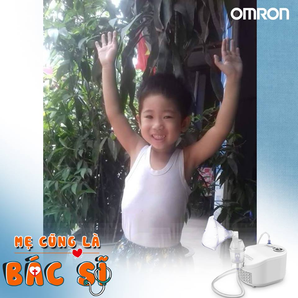 Chia sẻ của mẹ Mai Mai Nguyen: Con hết bị các bệnh mũi họng nhờ máy xông khí dung của Omron 1