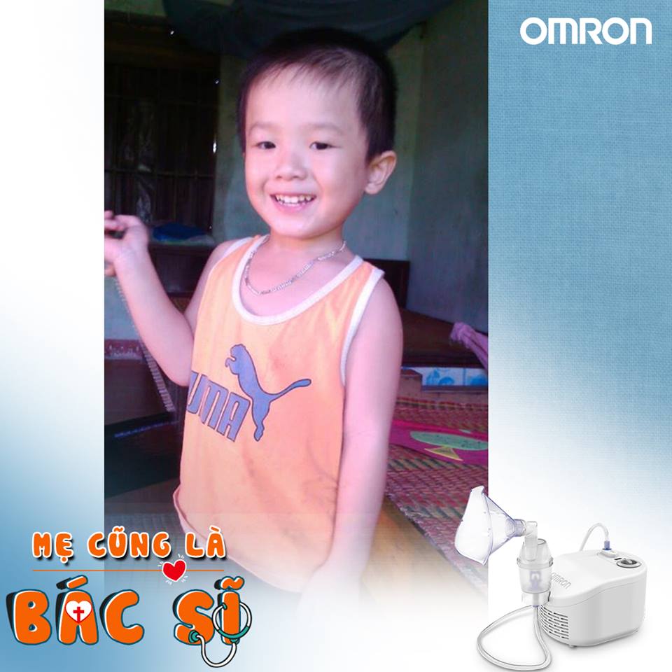 Chia sẻ của mẹ Trần Hoài khi sử dụng máy xông khí dung Omron NE-C101 cho bé 1