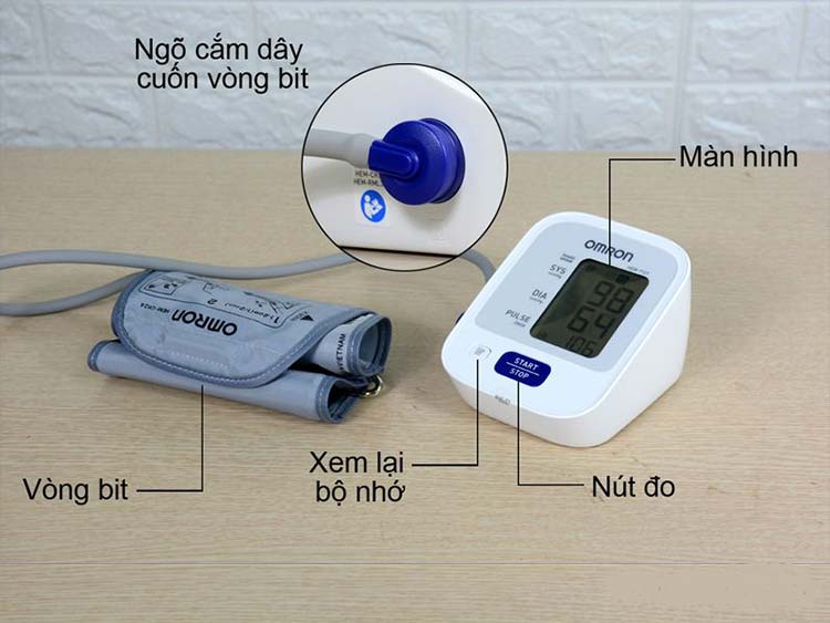 Cấu tạo máy đo huyết áp bắp tay 1