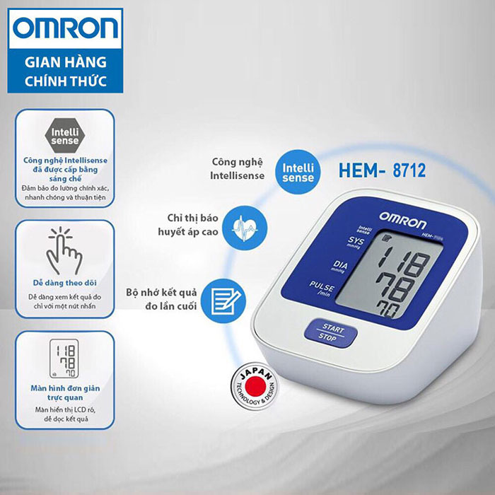 Máy đo huyết áp bắp tay HEM-8712 bao nhiêu tiền 1