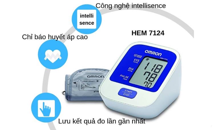 Máy đo huyết áp bắp tay tự động Omron Hem 7124 1